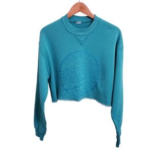 Vintage Grand Teton Jackson Hole Passport Turquoise Crewneck Boxy Sweatshirt
